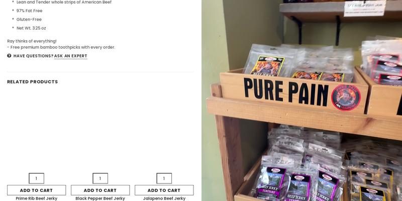 Ray’s Jerky Menu
