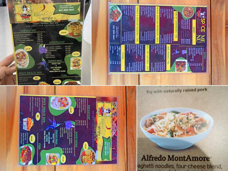 Spice Restaurant Menu