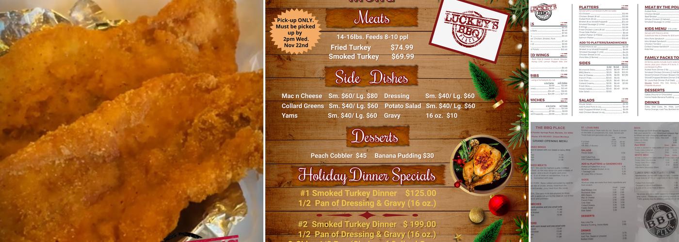 Luckey's BBQ Place Menu