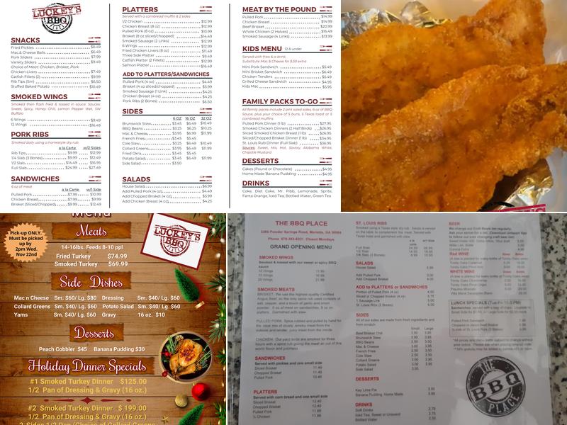 Luckey's BBQ Place Menu