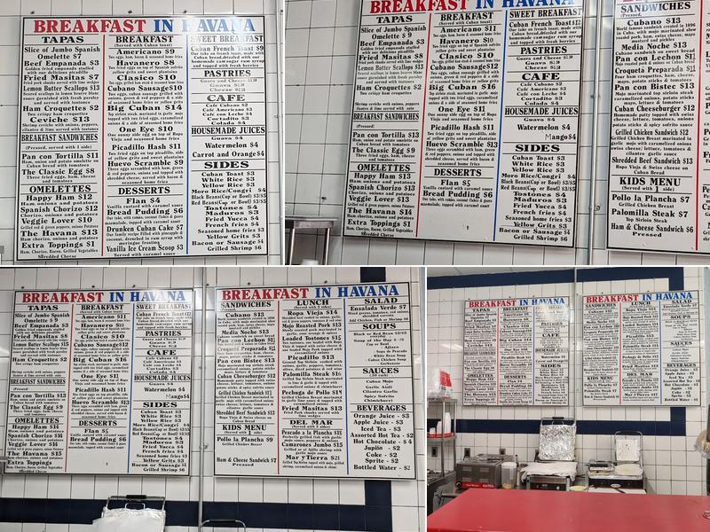 Breakfast in Havana Menu