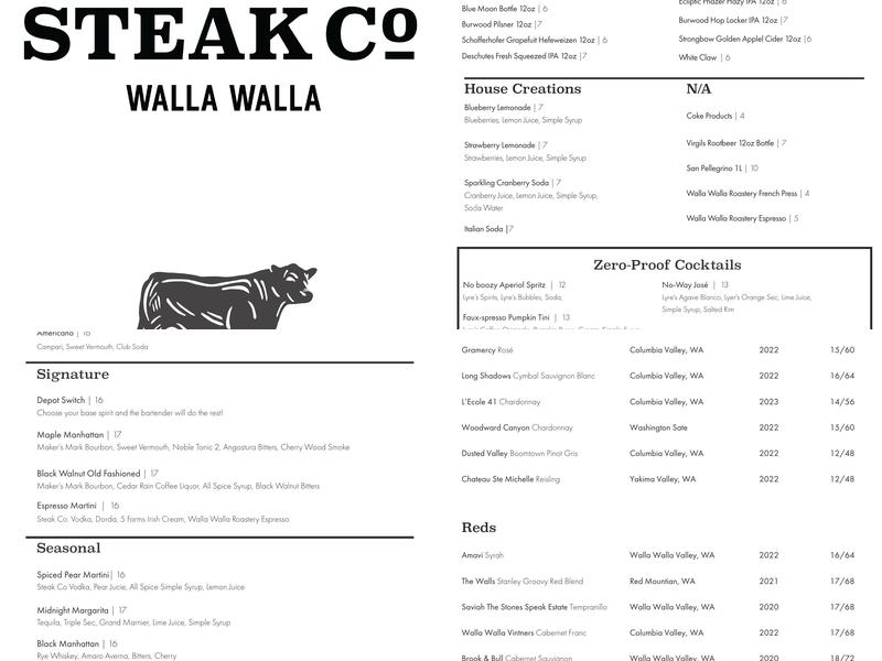 Crossbuck Brewing Menu