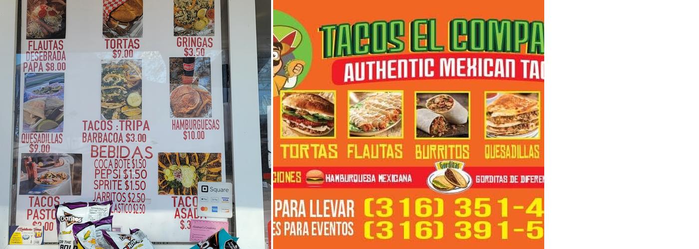 Tacos El Compadre Menu