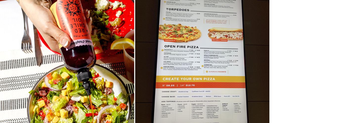 Sungrano Menu