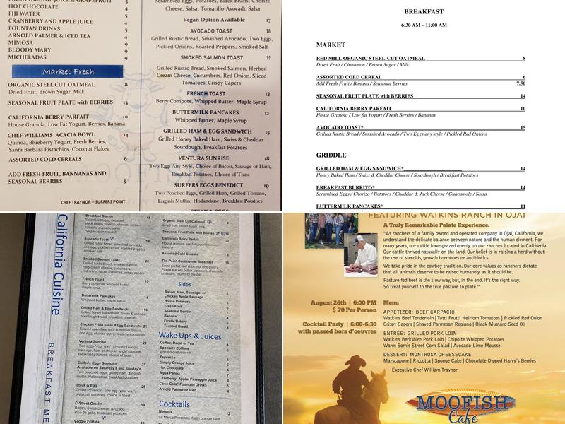 Moofish Cafe’ Menu