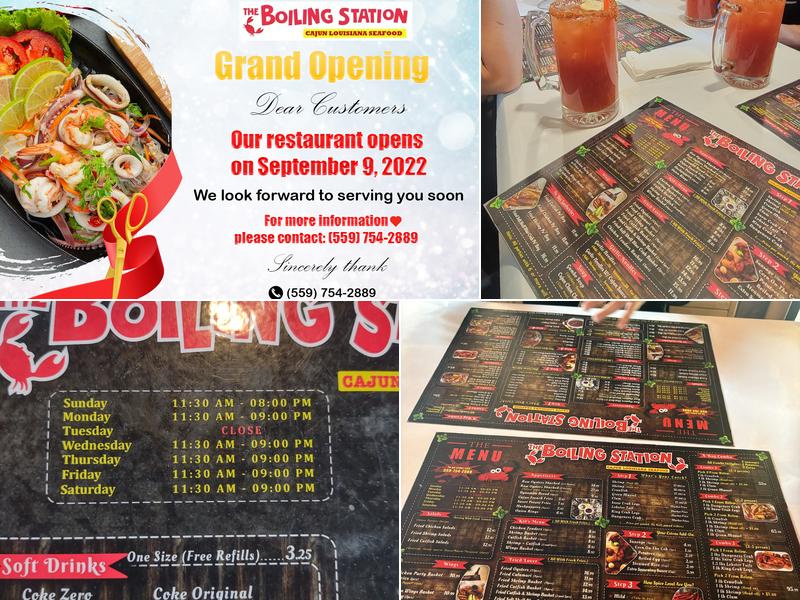 The Boiling Station Menu