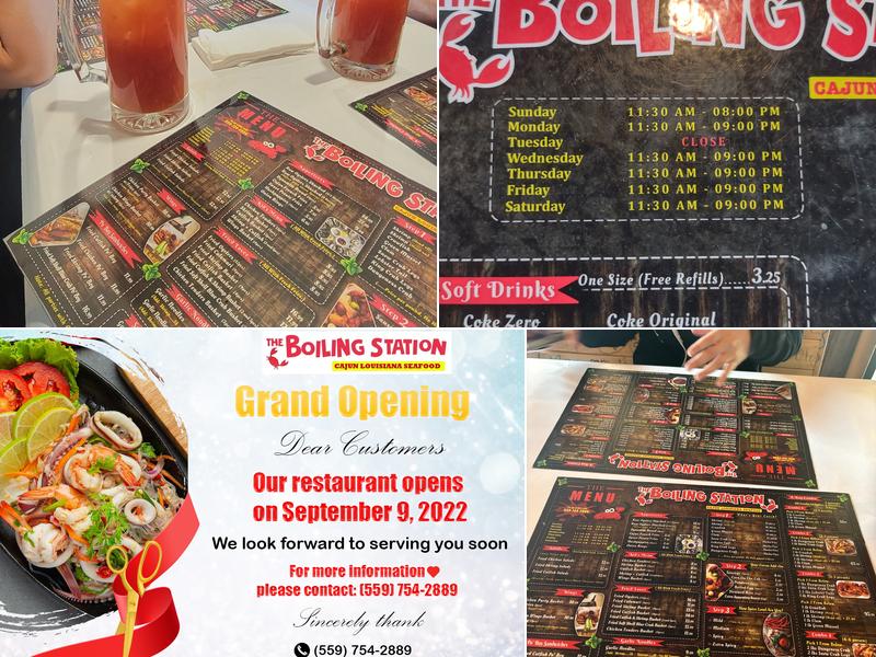 The Boiling Station Menu