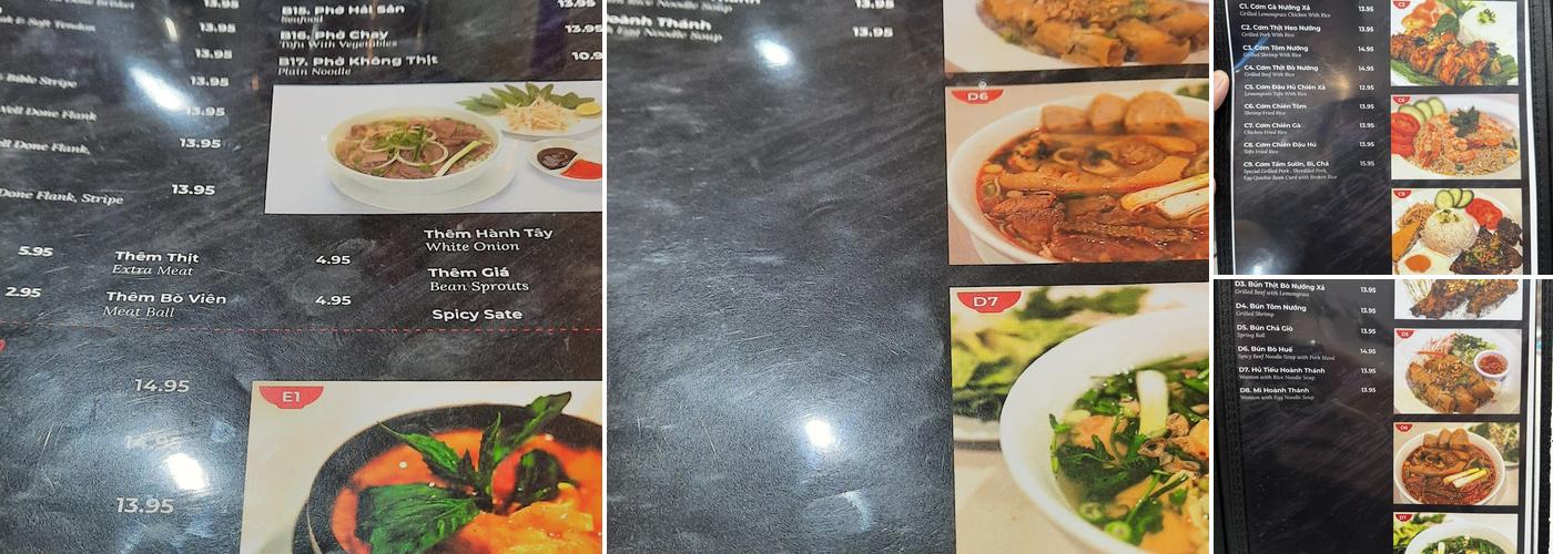 Pho 72 Vietnamese Restaurant Menu