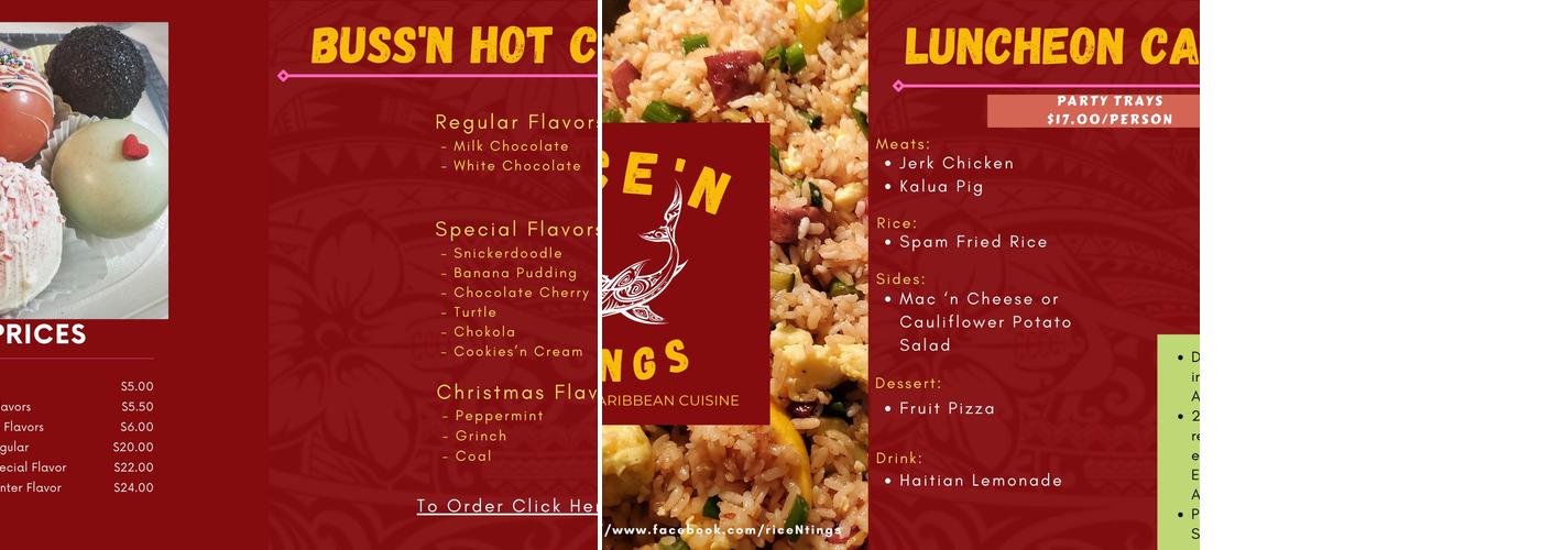 rice' n tings Menu