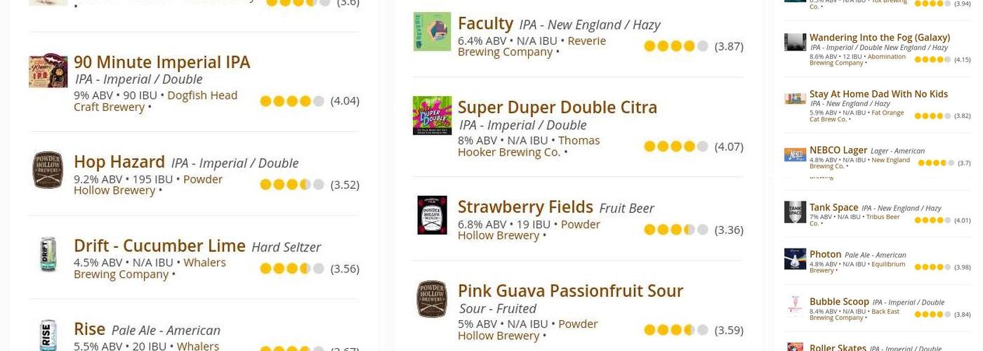 Hops on West at Hidden Valley Menu