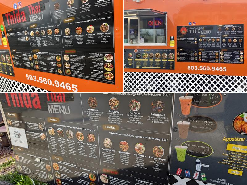 Thida Thai kitchen Menu