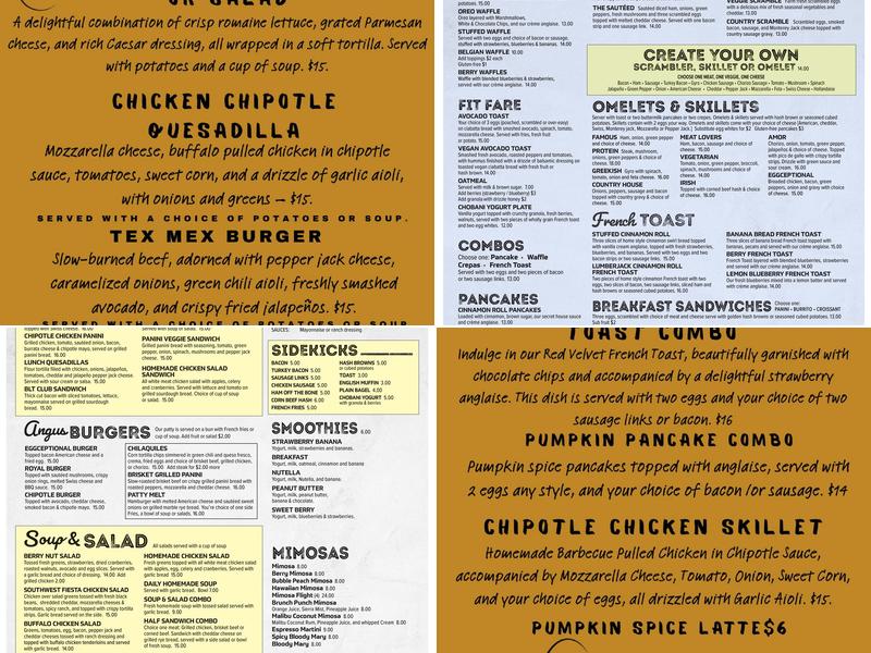 Eggceptional Cafe Breakfast & Lunch Menu