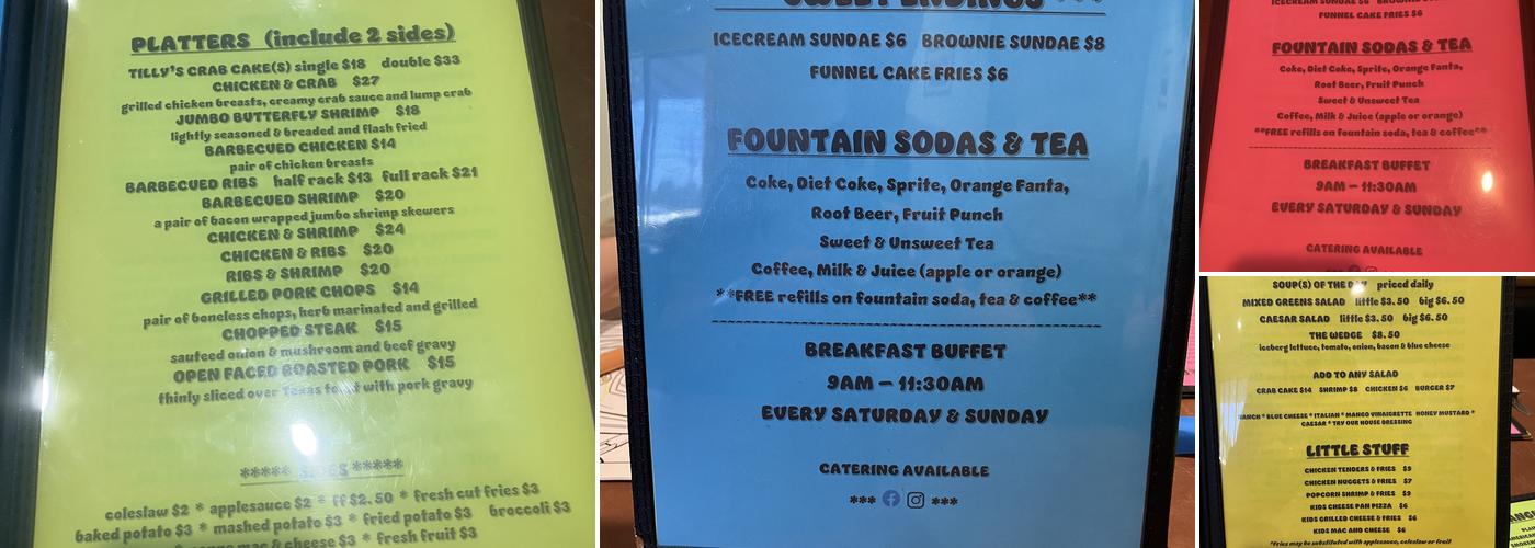 The Rock Menu