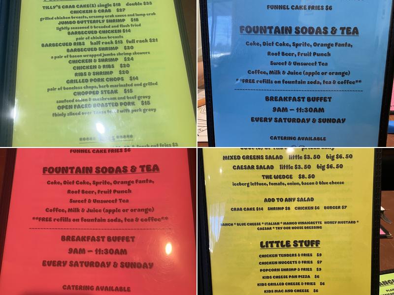 The Rock Menu