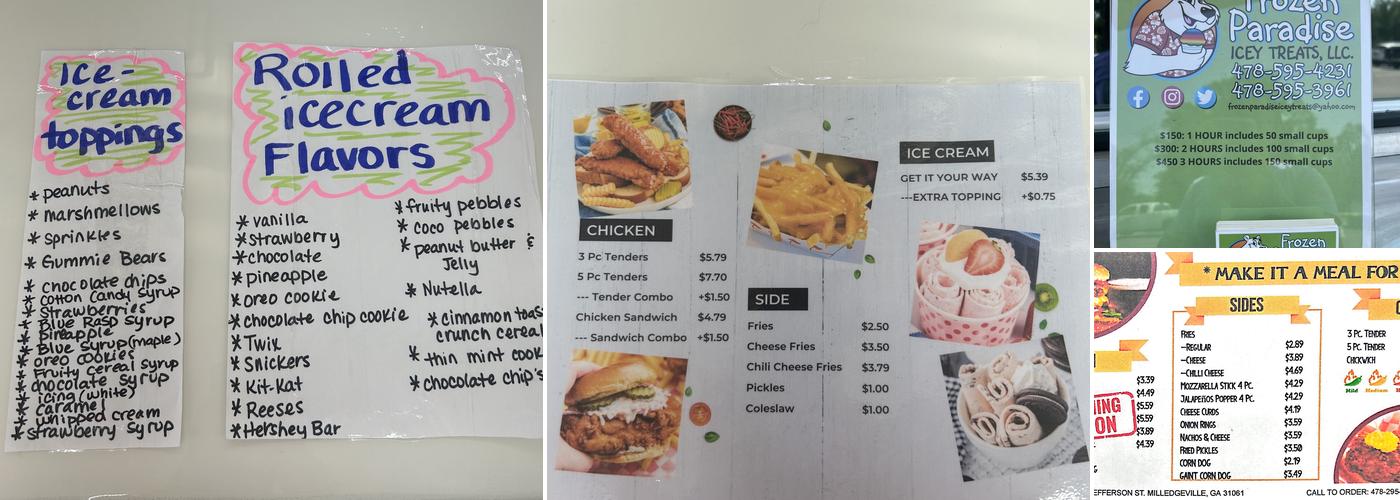 Frozen Paradise by Tranquility Treats Menu