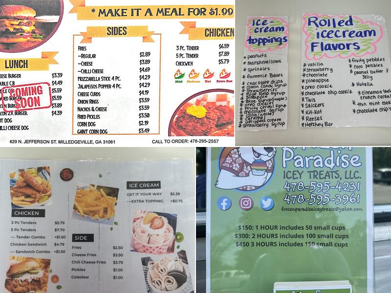 Frozen Paradise by Tranquility Treats Menu