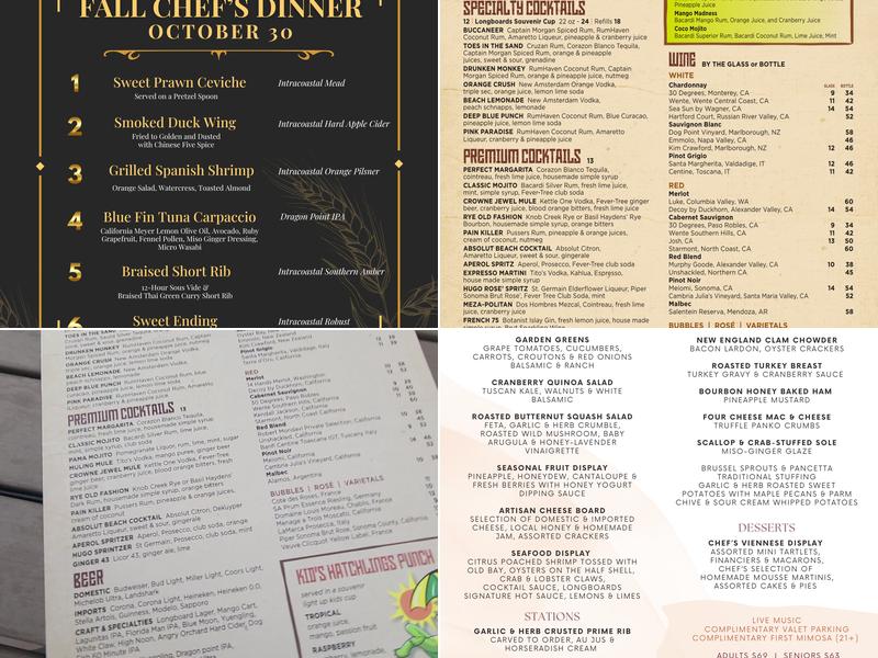 Longboards Oceanfront Grille Menu