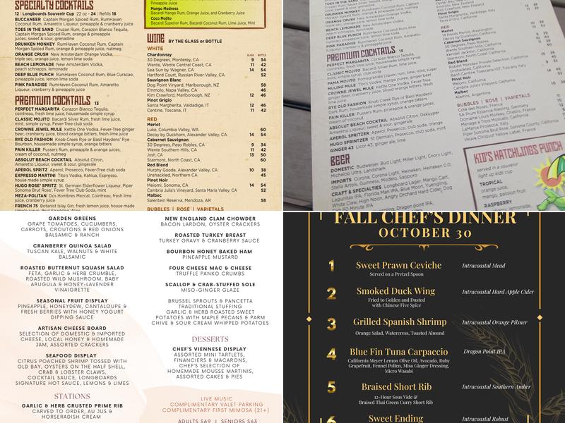 Longboards Oceanfront Grille Menu