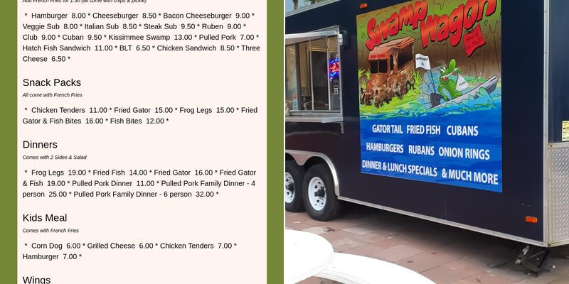 Ducky’s Dockside Bar & Grill Menu