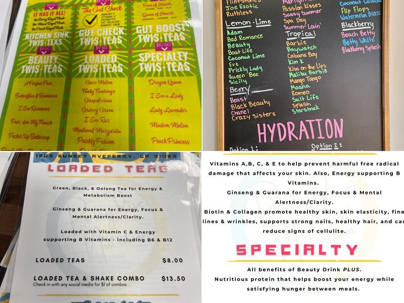 Perrydise Nutrition Menu