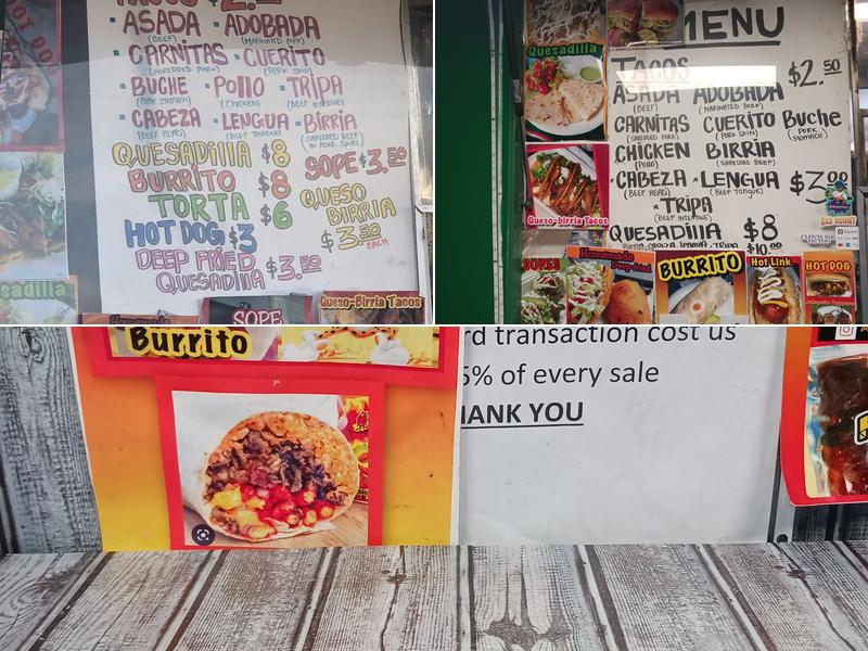 Taco's Don Chicho Menu