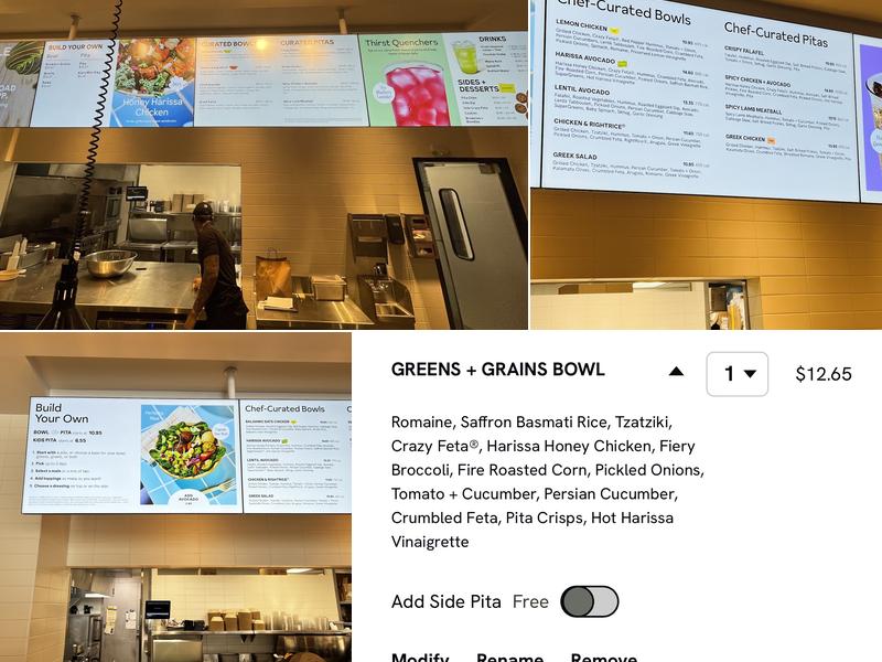 CAVA Menu