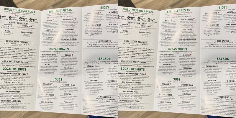 Marco's Pizza Menu