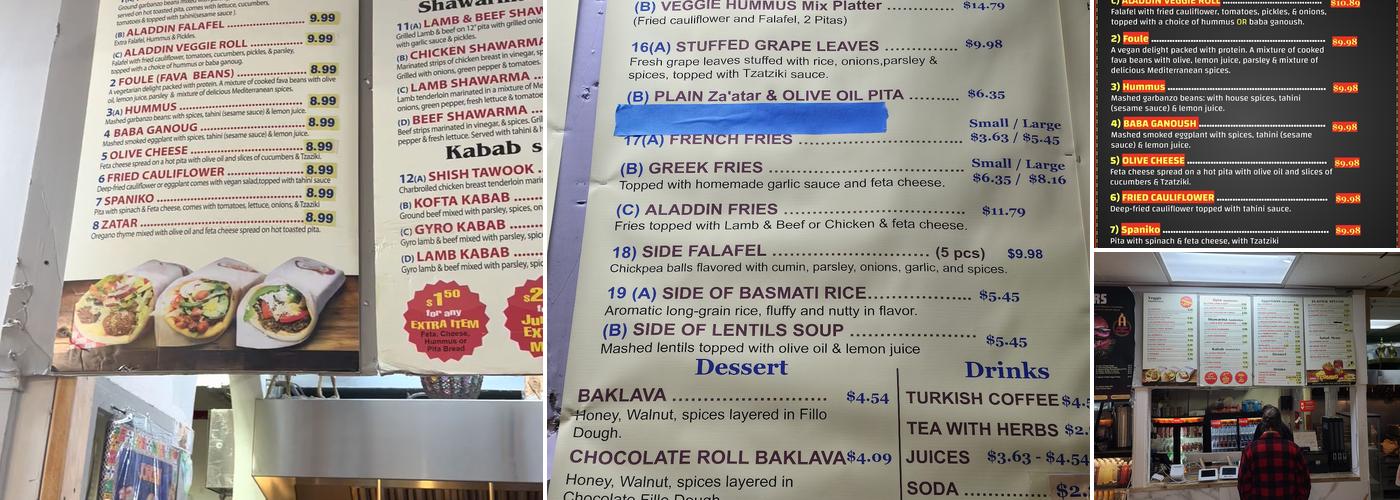 Aladdin Gyro-Cery & Deli Menu