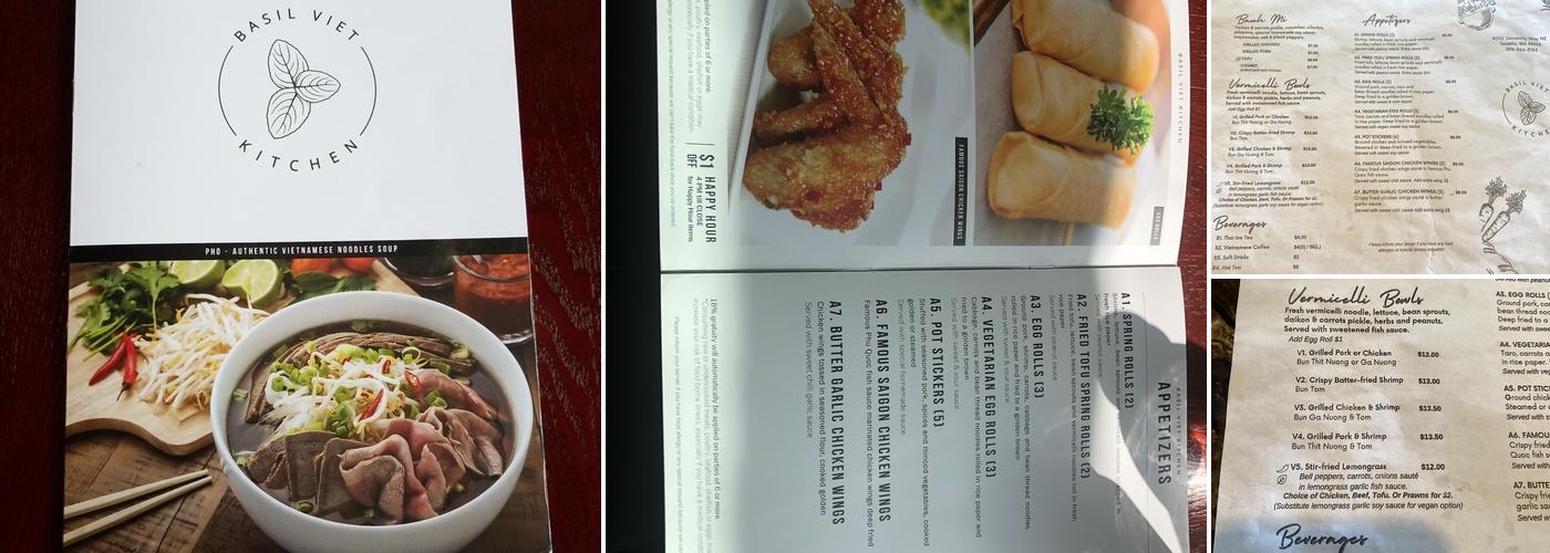 Basil Viet Kitchen Menu