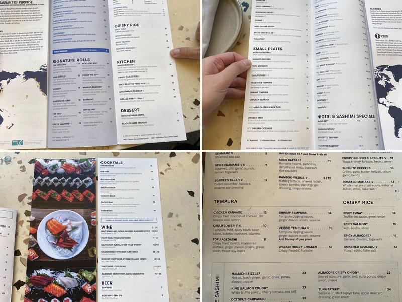 Bamboo Sushi Menu