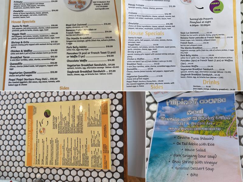 Sun Rey Cafe Menu