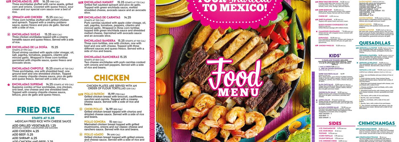 Plaza Azteca Canfield Menu