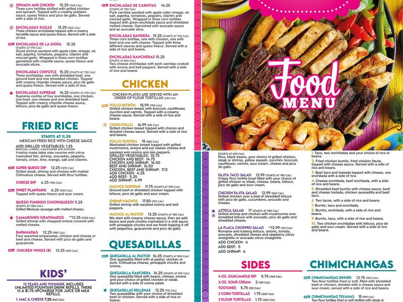 Plaza Azteca Canfield Menu