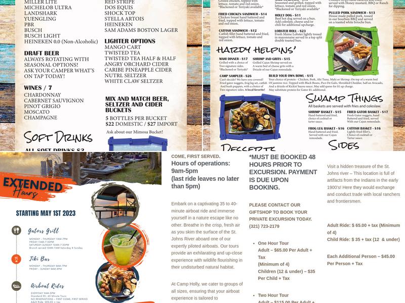 Gators Grill Menu