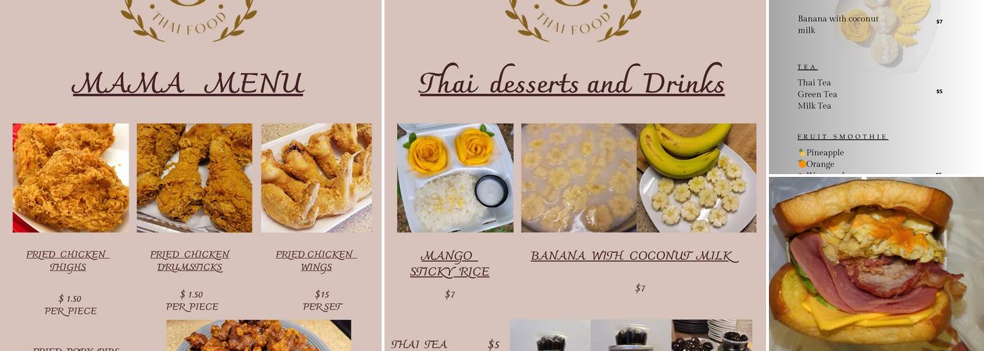 MAMA THAI FOOD COOKED FROM HOME Menu