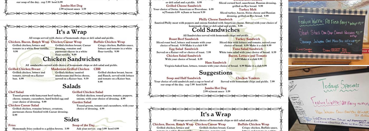 Broadalbin Diner Menu