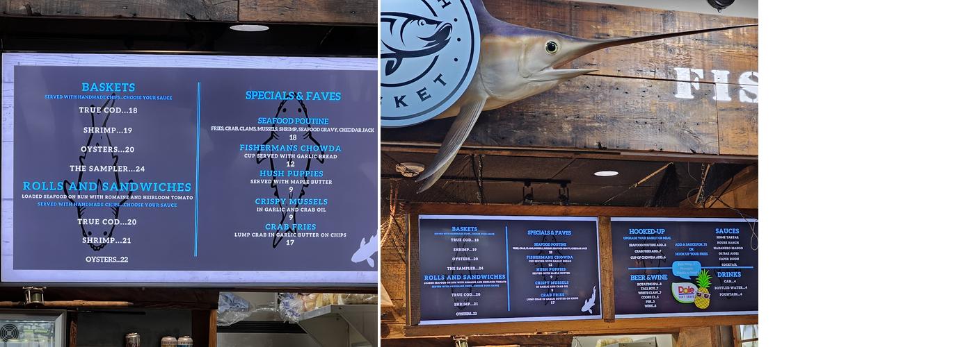 Matt's Fish Basket Menu