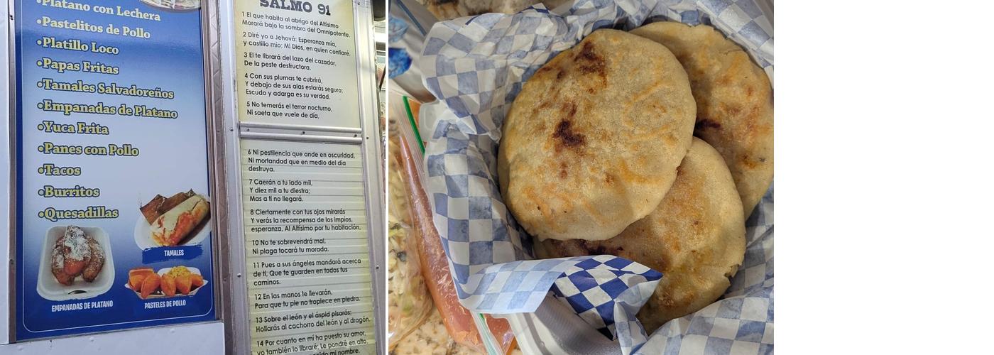La Reyna de las Pupusas Menu