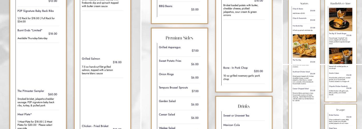 Penn to Paper Menu