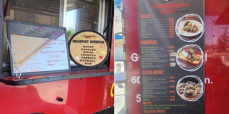 Guadalajara Grill Taco Shop - Tulare Menu