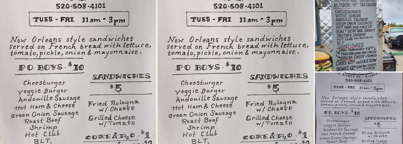 Po’ Boys to Geaux Menu