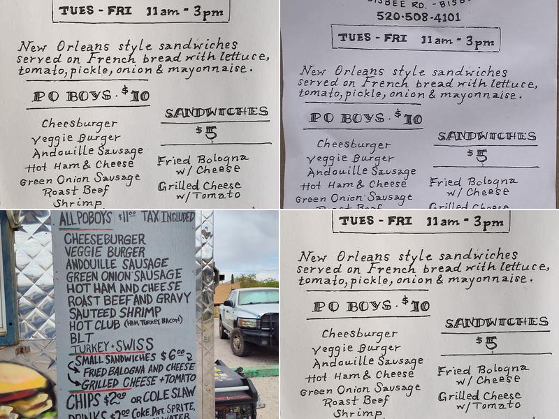 Po’ Boys to Geaux Menu