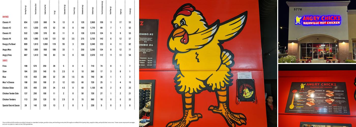 Angry Chickz - Fresno (N Blackstone Ave) Menu