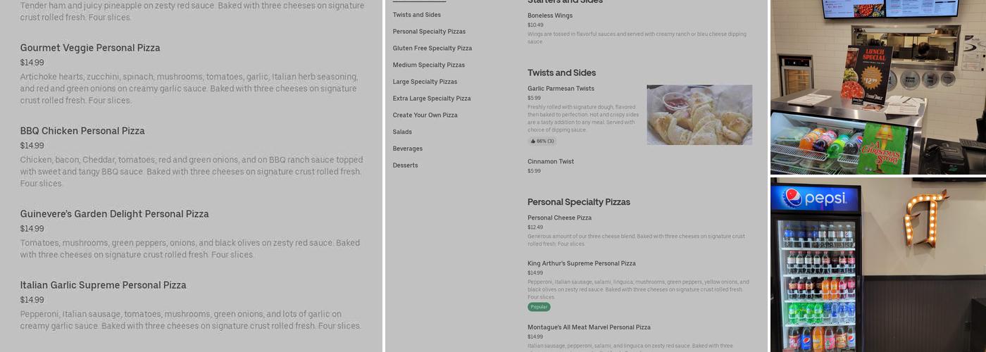 Round Table Pizza Menu