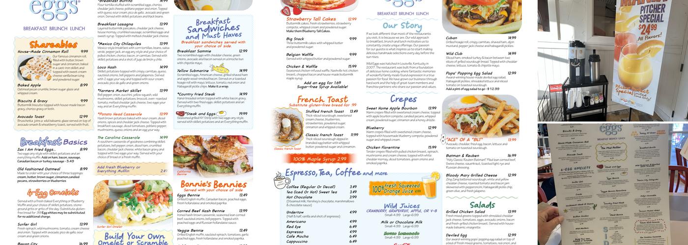 Wild Eggs Menu