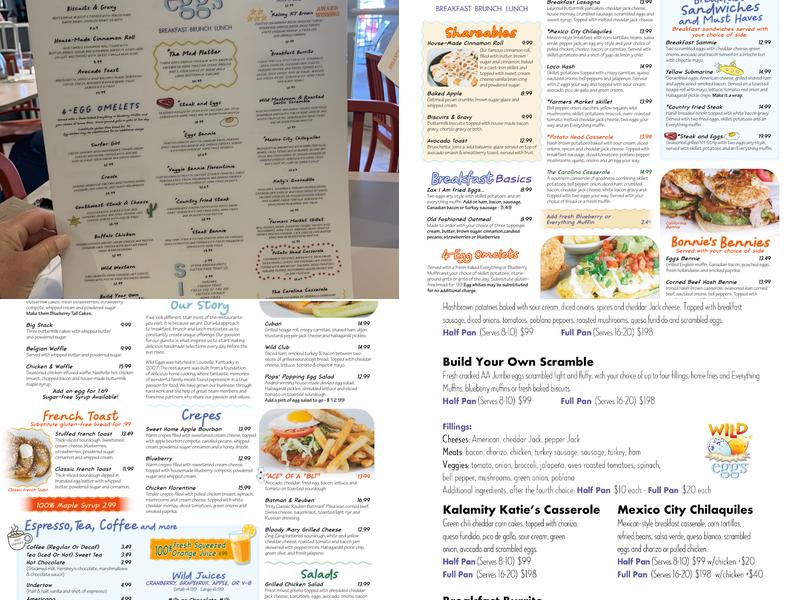 Wild Eggs Menu