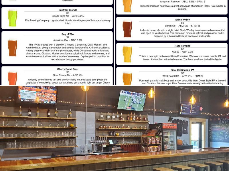 Barrel Splitters Brewing Menu