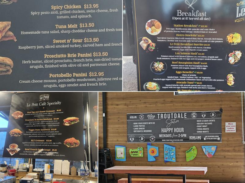 Le Petit Café Troutdale Menu