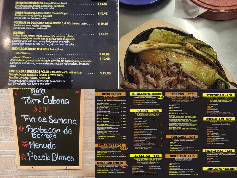 Esquina del Sazon Menu