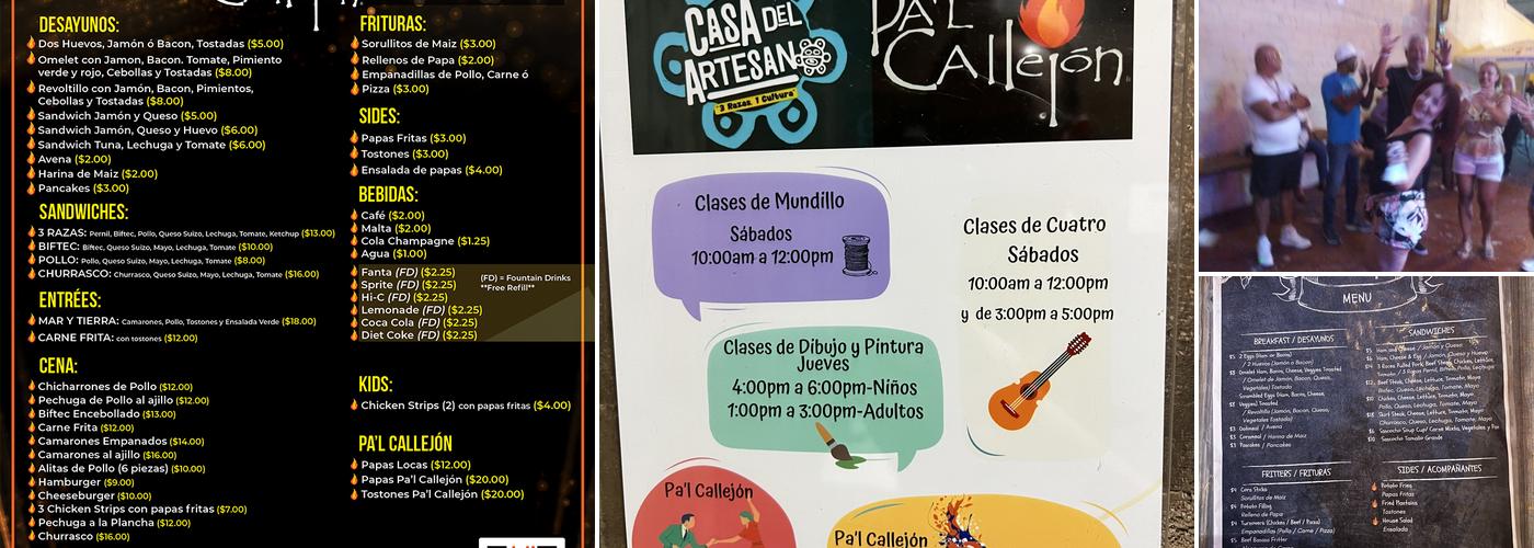 Pa'l Callejón Menu